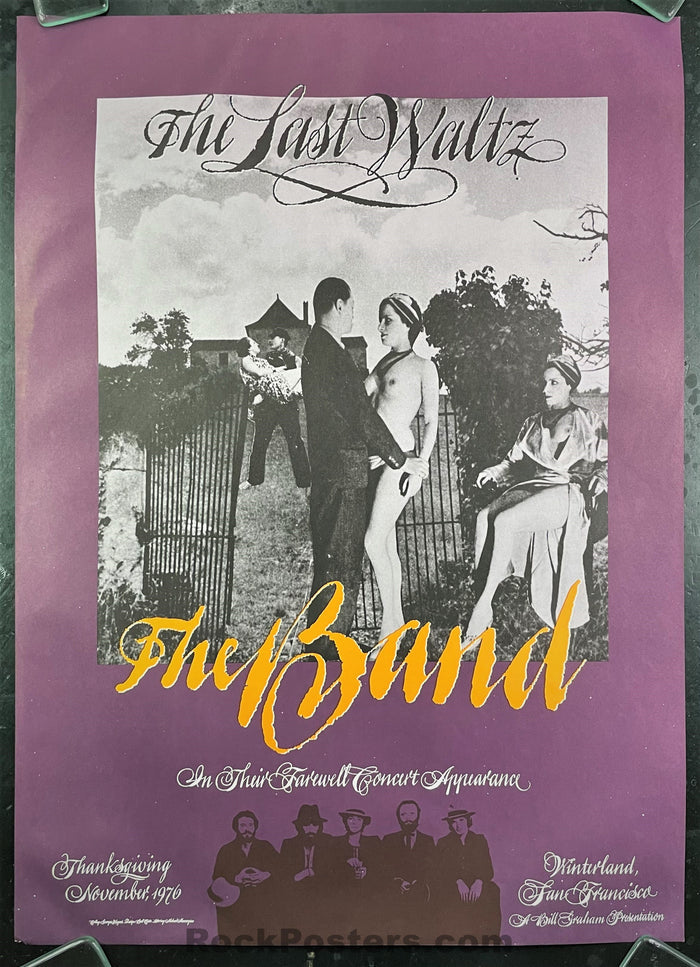 AUCTION - The Band - Last Waltz - 1976 Poster - Winterland -  Excellent-325744-198860