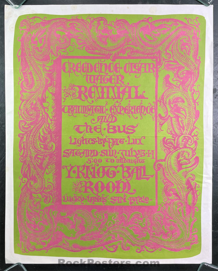 AUCTION - Psychedelic - Creedence Clearwater - 1967 Poster - San Pablo, CA - Very Good-325751-198921