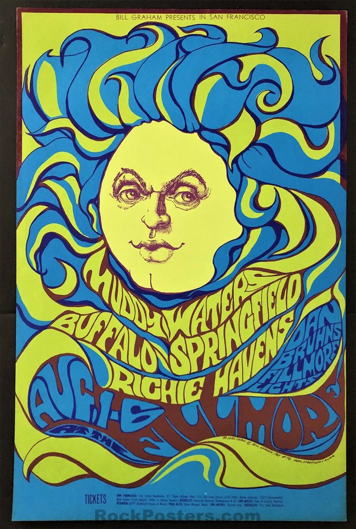 AUCTION - BG-76 - Buffalo Springfield - Bonnie MacLean - 1967 Poster - Fillmore - Excellent-321650-199101