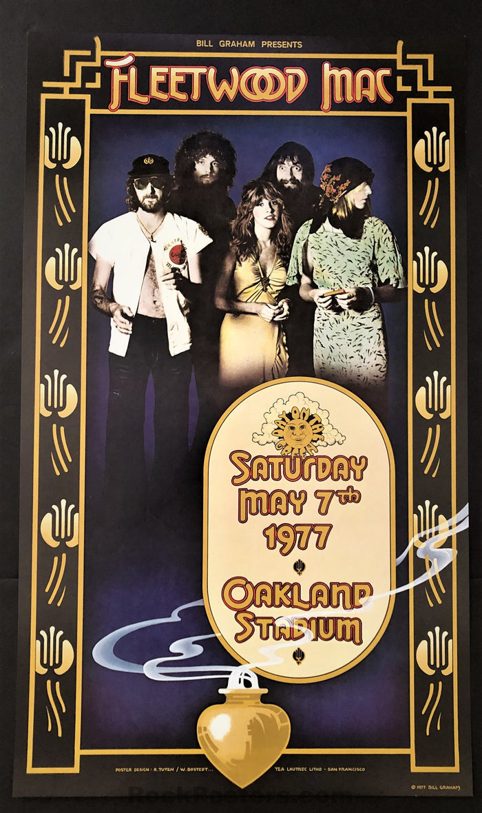 AUCTION - Fleetwood Mac - Randy Tuten - 1977 Poster - Oakland Stadium - Mint-324272-199103
