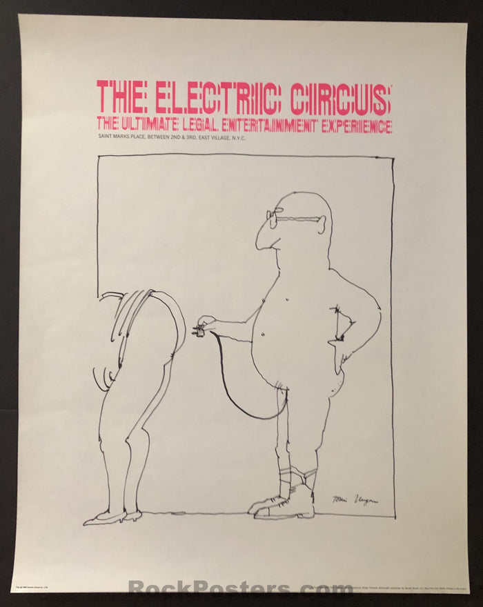 AUCTION - Electric Circus - New York City  - Tomi Ungerer - 1969 Poster - Near Mint Minus-324270-199148
