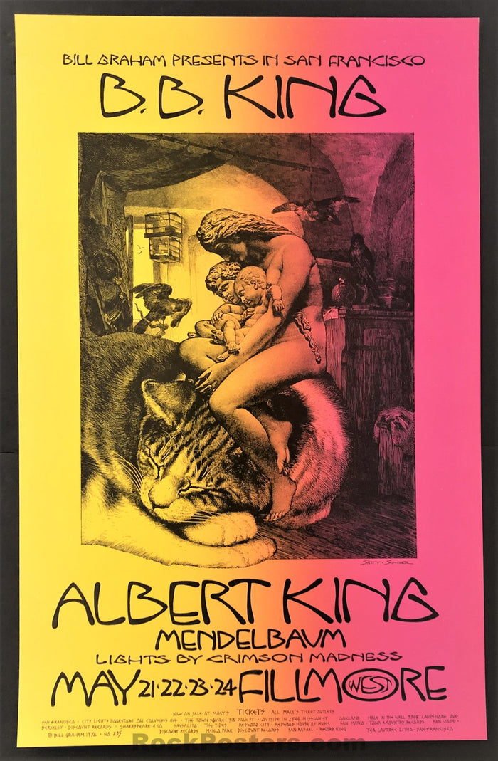 AUCTION - BG-235 - B.B. King/Albert King - David Singer - 1970 Poster - Fillmore West - Mint-321713-199159