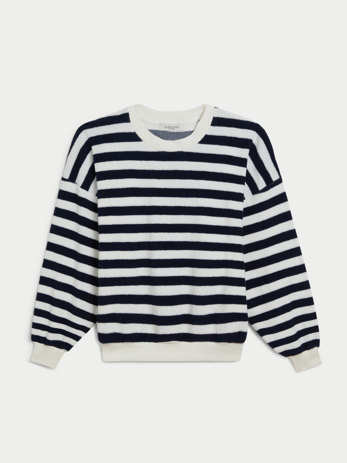 Navy Ivory Stripe