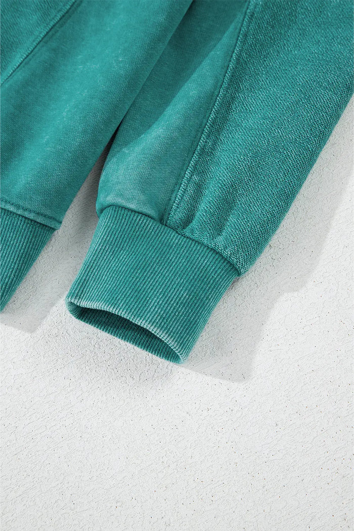 Skobeloff Solid Colour Notched Neck Drop Shoulder Sweatshirt - Tops/Sweatshirts & Hoodies
