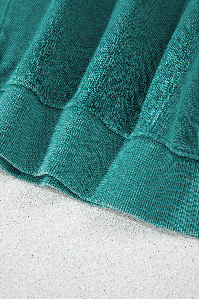 Skobeloff Solid Colour Notched Neck Drop Shoulder Sweatshirt - Tops/Sweatshirts & Hoodies