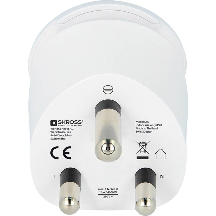 Skross Combo World to South Africa Adapter Plug- (SKR-1.500202-E)