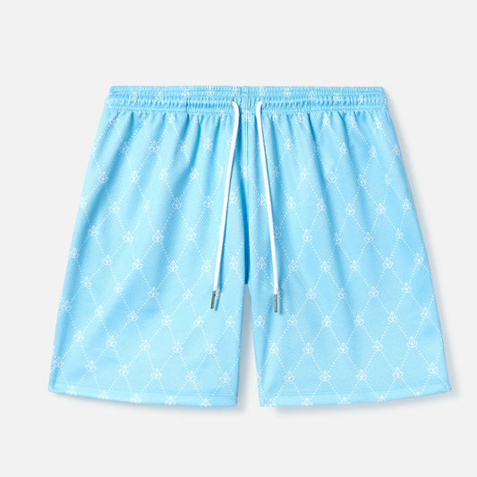 SKY DIAMOND MONOGRAM SHORTS