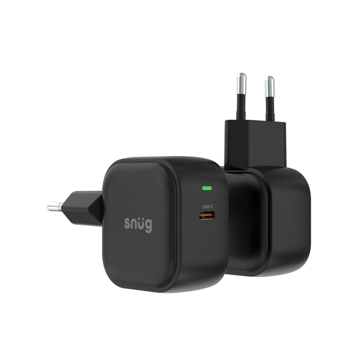 Snug 1 Port PD Wall Charger 25W - Black (SNP-TR-25BC1-B)