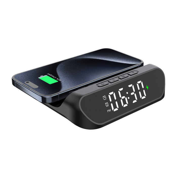 Snug Wireless Pad Charger With Clock 15W - Black (SNWI-PADCLK-BK)