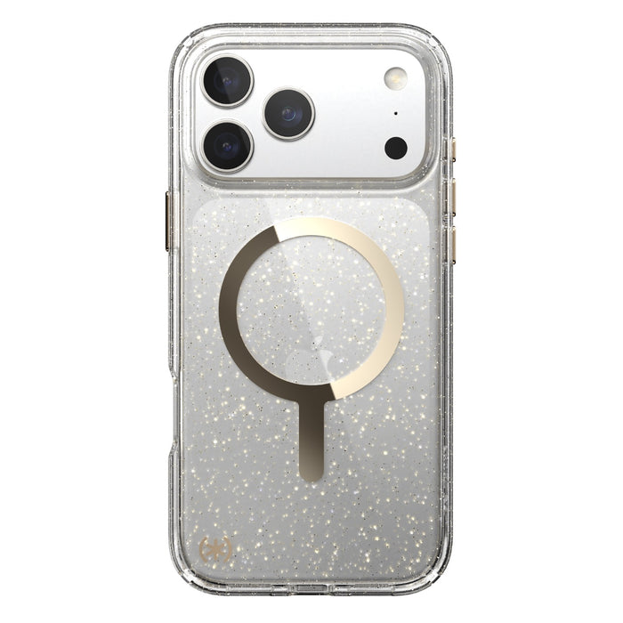 Speck Presidio Lux MagSafe Case - Apple iPhone 17 Pro Max - Gold Glitter (SPK150987-9221)