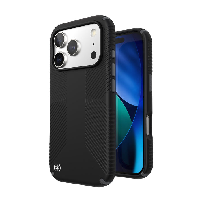 Speck Presidio2 Grip MagSafe Case - Apple iPhone 17 Pro - Black & Slate Grey (SPK150976-D143)