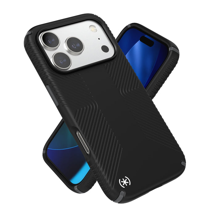 Speck Presidio2 Grip MagSafe Case - Apple iPhone 17 Pro - Black & Slate Grey (SPK150976-D143)
