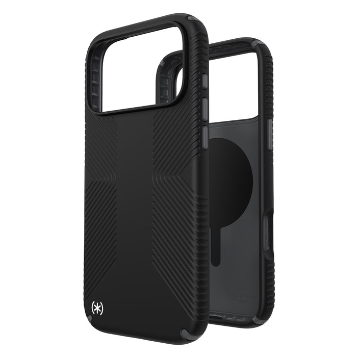 Speck Presidio2 Grip MagSafe Case - Apple iPhone 17 Pro Max - Black & Slate Grey (SPK150985-D143)