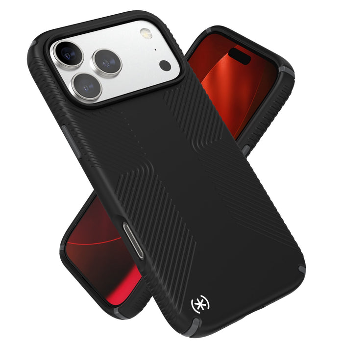 Speck Presidio2 Grip MagSafe Case - Apple iPhone 17 Pro Max - Black & Slate Grey (SPK150985-D143)