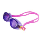 Purple Speedo Futura Classic Junior goggles for kids, featuring a comfortable fit and clear lenses for swimming.