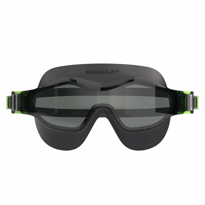 Speedo Hydrosity swim goggles in black, featuring a sleek design and adjustable straps for comfortable fit during swimming.