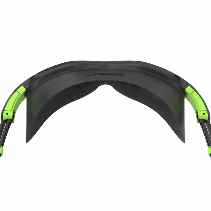 Black Speedo Hydrosity swim goggles with adjustable straps and clear lenses for comfortable swimming and enhanced visibility.
