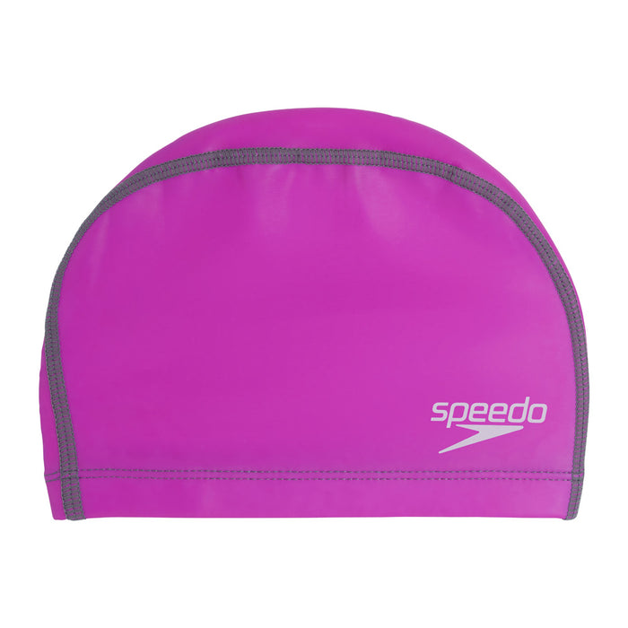 Speedo long hair pace swimming cap in purple, designed for swimmers with long hair, made of durable, comfortable material.