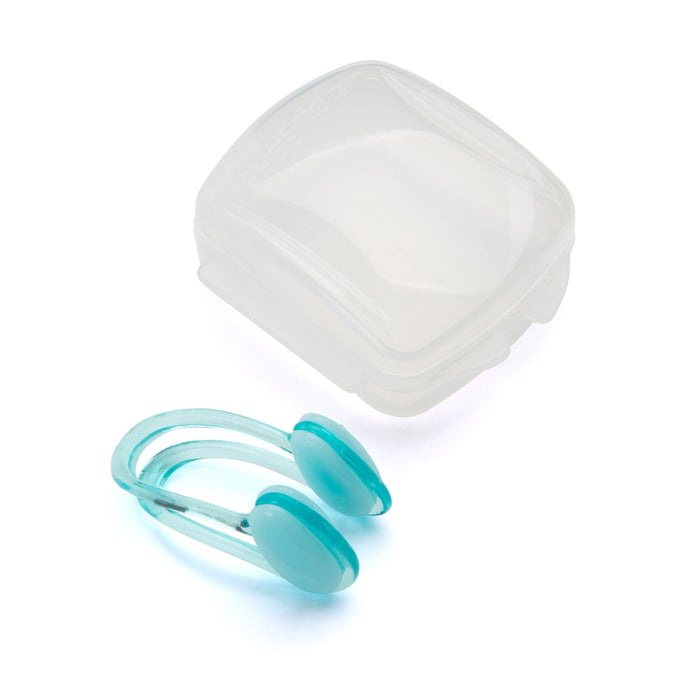 Blue Speedo Universal Nose Clip for swimming, designed to provide a comfortable and secure fit during water activities.