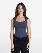 SQUARE NECK BODYSUIT CHARCOAL 1