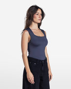 SQUARE NECK BODYSUIT CHARCOAL 3