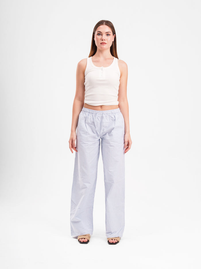 STRIPED LINEN PANTS