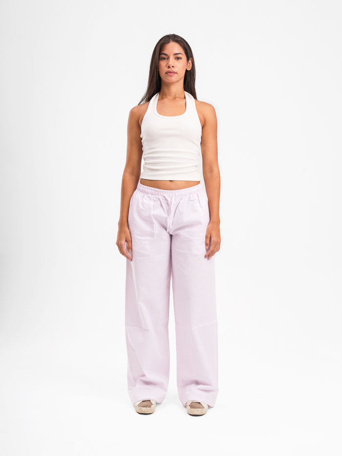 STRIPED LINEN PANTS