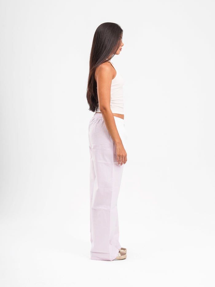 STRIPED LINEN PANTS