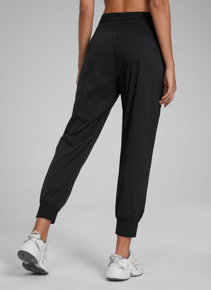 CRZ YOGA Women Lightweight Workout Joggers 26" with Pockets Black
