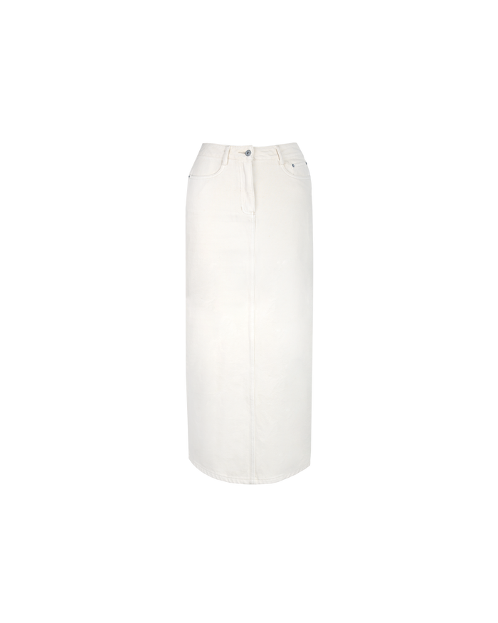 SUBLIME DENIM MAXI SKIRT CREAM