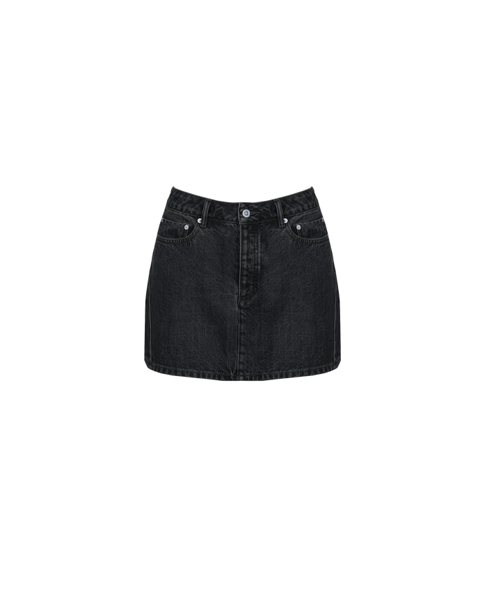 SUBLIME DENIM MINI SKIRT BLACK