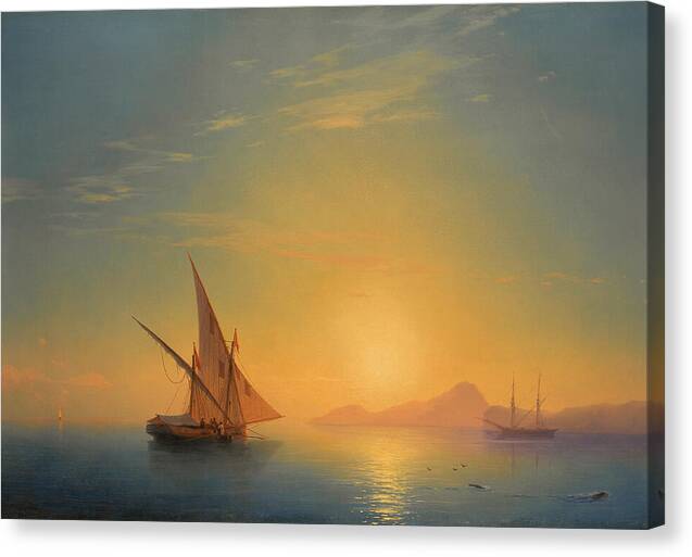 Sunset Over Ischia - Canvas Print