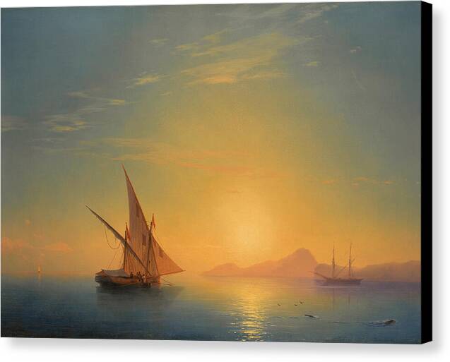 Sunset Over Ischia - Canvas Print