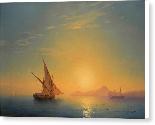 Sunset Over Ischia - Canvas Print