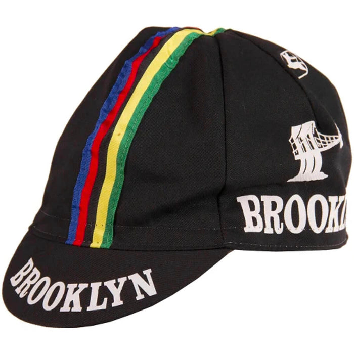 Team Brooklyn Cap - World Champion Stripe by Giordana Cycling, BLACK, Made in Italy