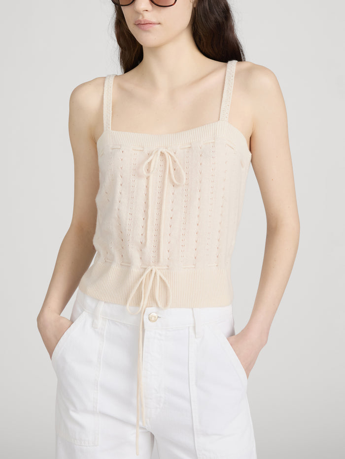 Top on model crop
