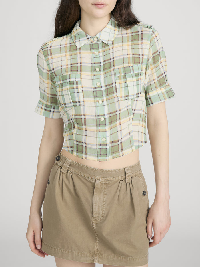 Top on model crop