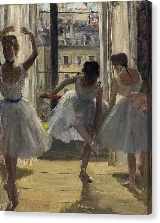 Three Dancers in an Exercise Hall - Canvas Print