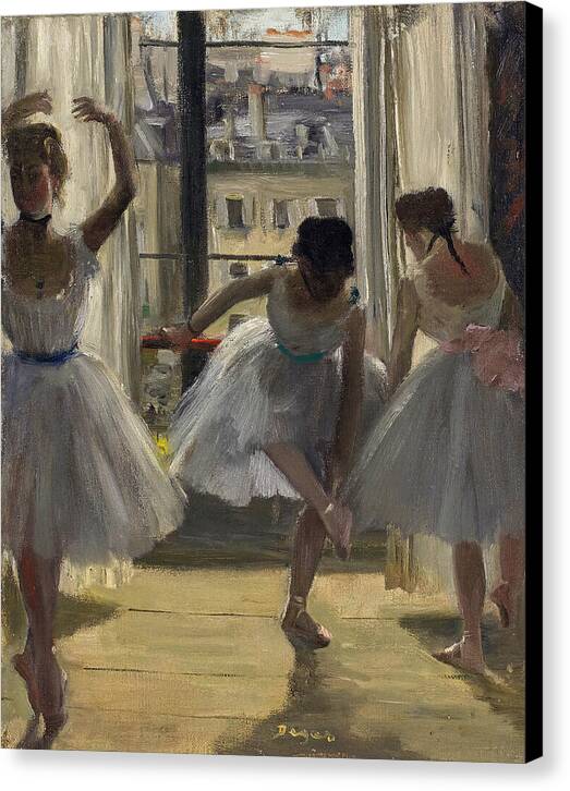 Three Dancers in an Exercise Hall - Canvas Print