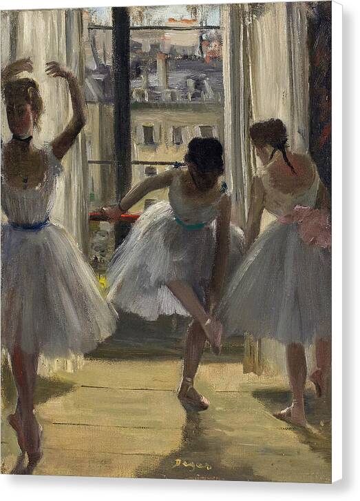 Three Dancers in an Exercise Hall - Canvas Print