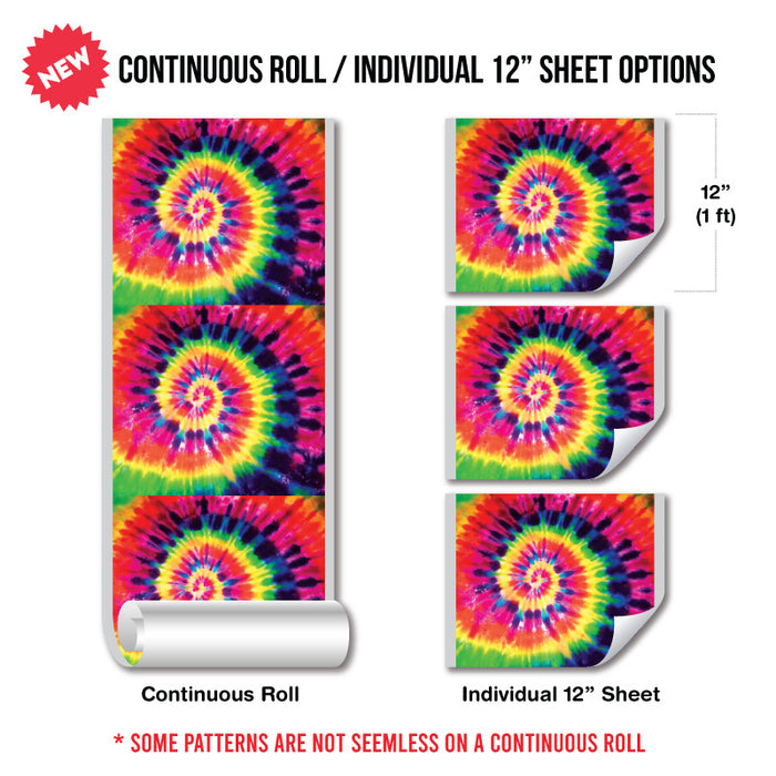 Tie Dye Patterned HTV (18.5" x 12")