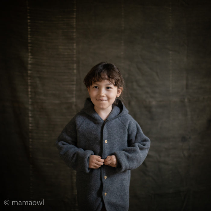 Tinker Baby & Kids Jacket - Merino Wool Fleece - Slate