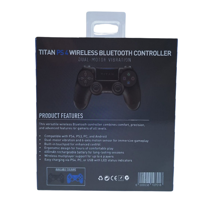 Titan Wireless BT Gaming Controller -Console Black