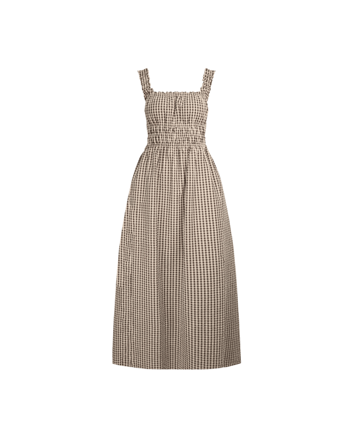 TRULLI DRESS JAVA BUTTER GINGHAM