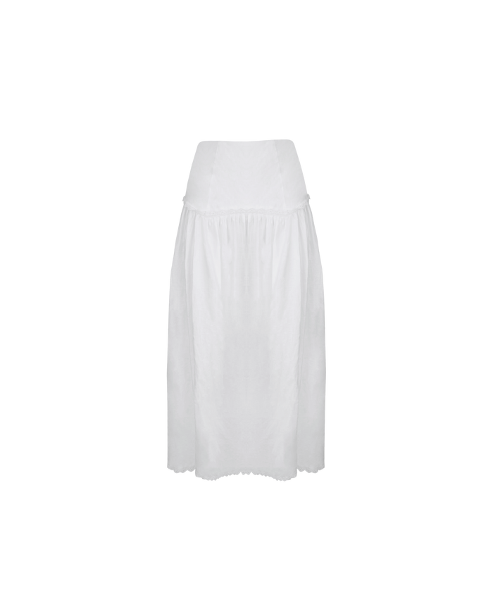 TRULLI SKIRT WHITE LINEN