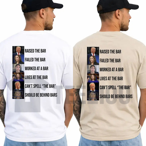 "Trump Raised The Bar Failed The Bar" T-Shirt - Sarcastic Political Meme Tee