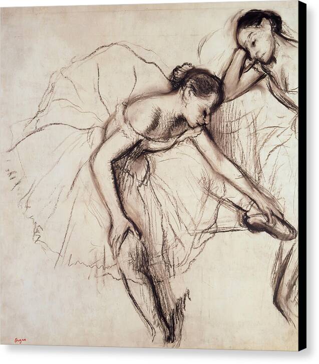 Two Dancers Resting - Canvas Print
