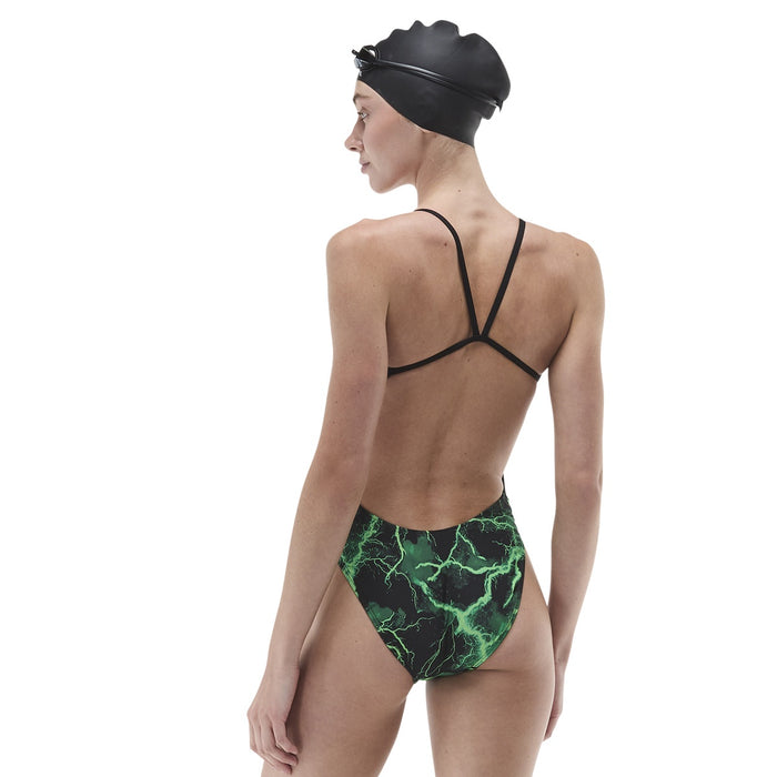TYR Womens Arterix Cutoutfit Swimsuit - Green