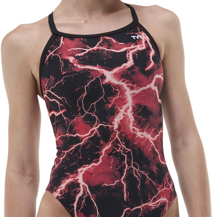 TYR Womens Arterix Diamondfit Swimsuit - Red