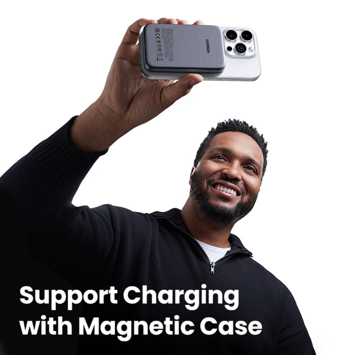 UGREEN 10000mAh Nexode Magnetic Wireless Power Bank - Grey (UG-PB561-25919)
